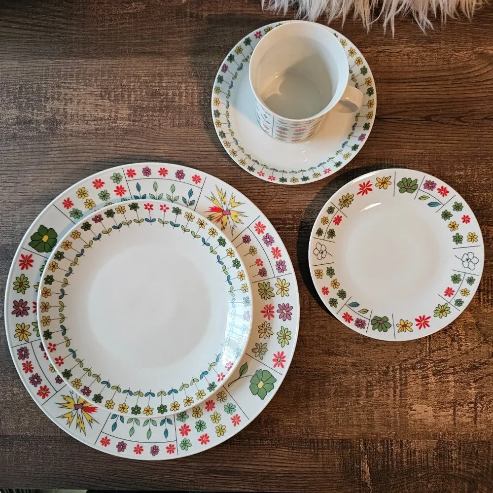 Rosenthal Pucci Piemonte Pattern 4071 5pc Place Setting Vintage 1960s & 70s